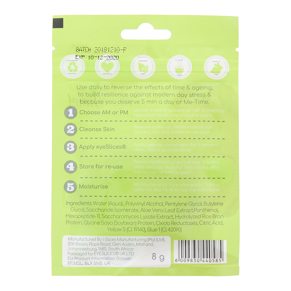 Eye Slices Relax-Restore-Revive Eye Patches - Single Use - Ingredients