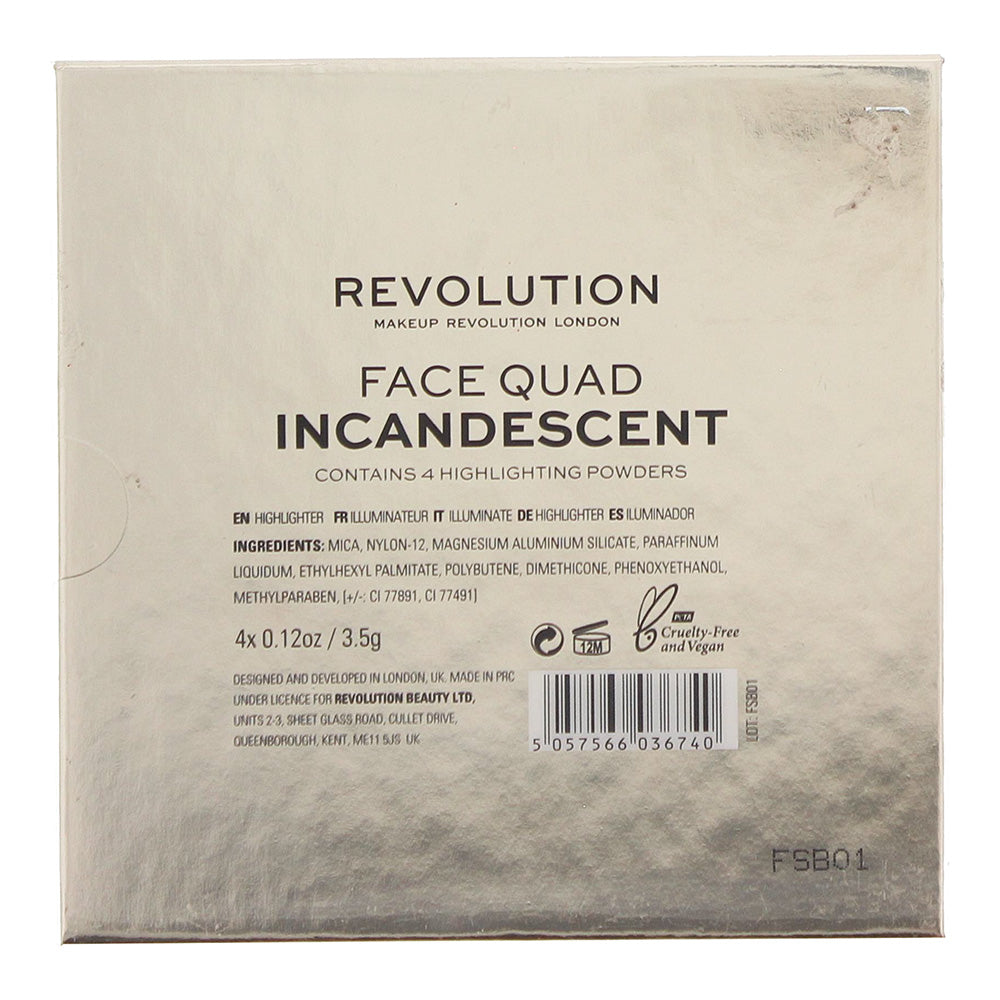 Revolution Face Quad Incandescent Highlighting Palette 14g
