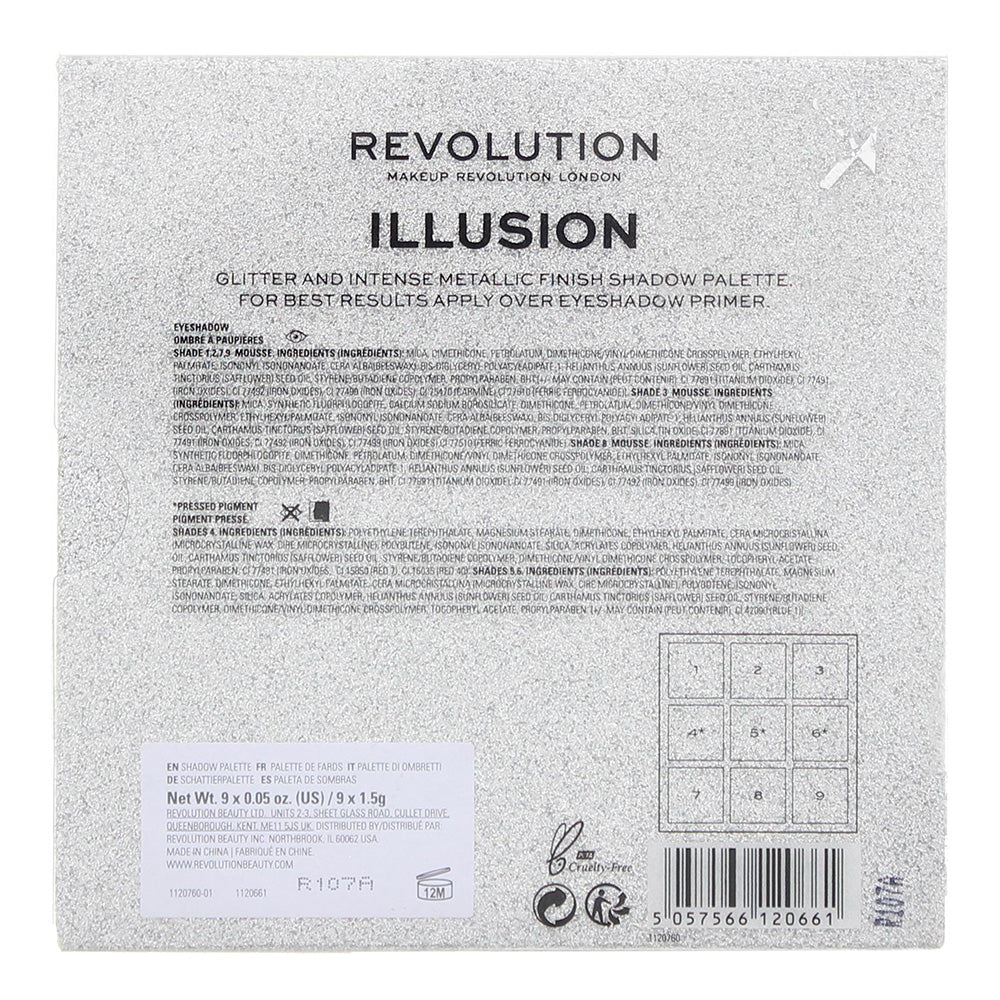 Revolution Illusion Eye Shadow Palette 9 x 1.5g