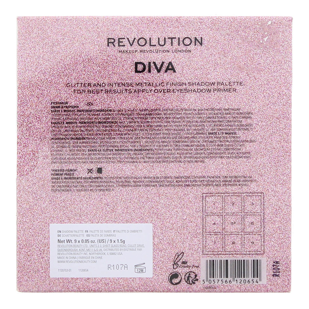 Revolution Diva Eye Shadow Palette 9 x 1.5g