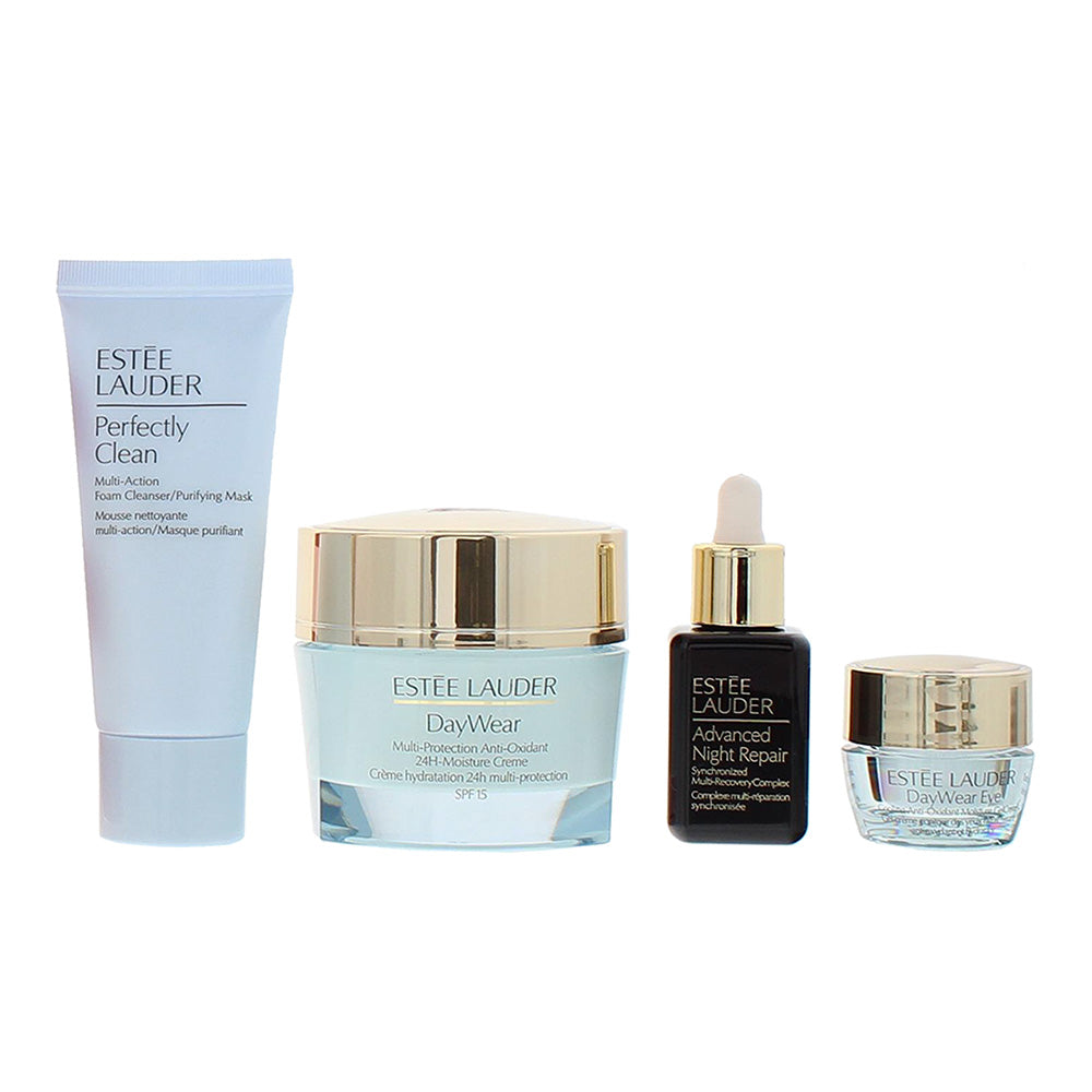 Estée Lauder Protect+Hydrate Skincare Delights 4 Piece Gift Set: Day Cream 50ml - Serum 15ml - Eye Cream 5ml - Foam Cleanser 30ml - Product