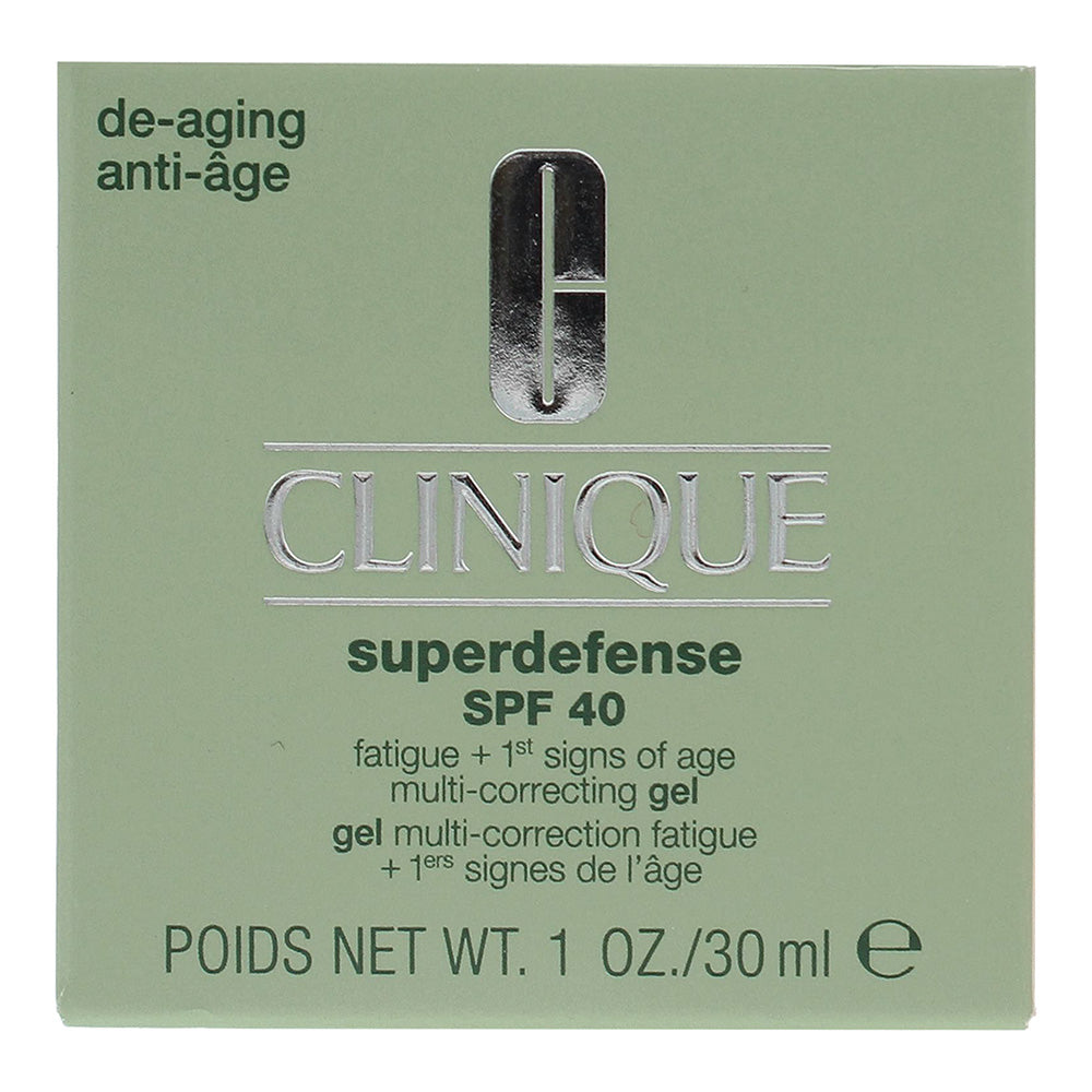 Clinique Superdefense SPF 40 Fatigue + 1St Signs Of Age Multi-Correcting Gel 30ml - Box