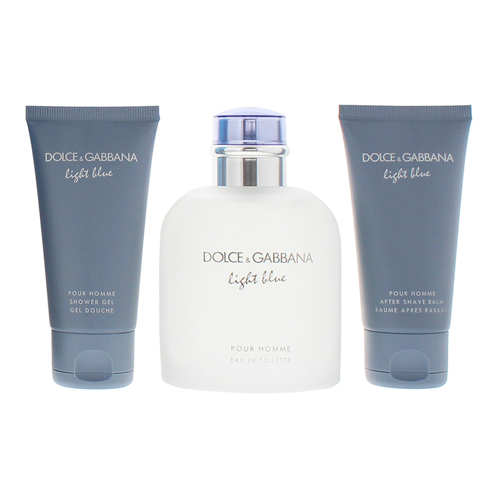 Dolce & Gabbana Light Blue Pour Homme 3 Piece Gift Set: Eau de Toilette 125ml -  - Product