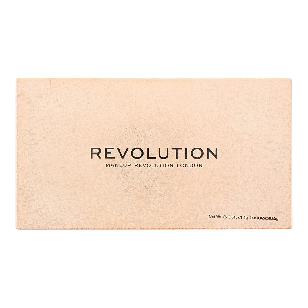 Revolution Jewel Collection Deluxe Eye Shadow Palette 6 x 1.3g - 14 x 0.65g - Box