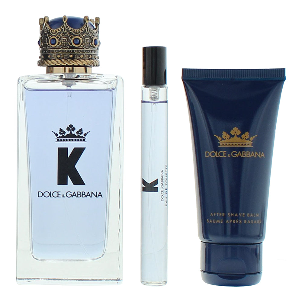Dolce & Gabbana K 3 Piece Gift Set: Eau de Toilette 100ml - Aftershave Balm 50ml - Product