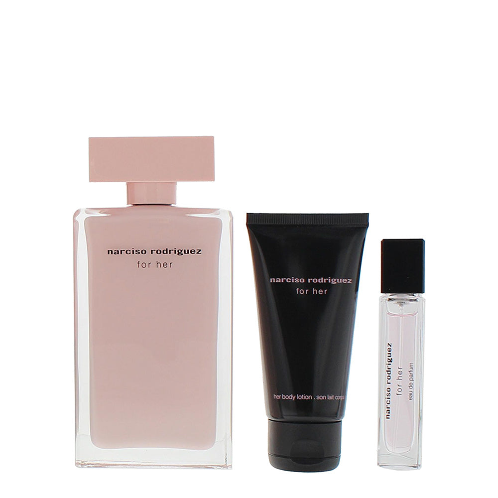 Narciso Rodriguez For Her 3 Piece Gift Set: Eau de Parfum 100ml - Eau de Parfum  - Product