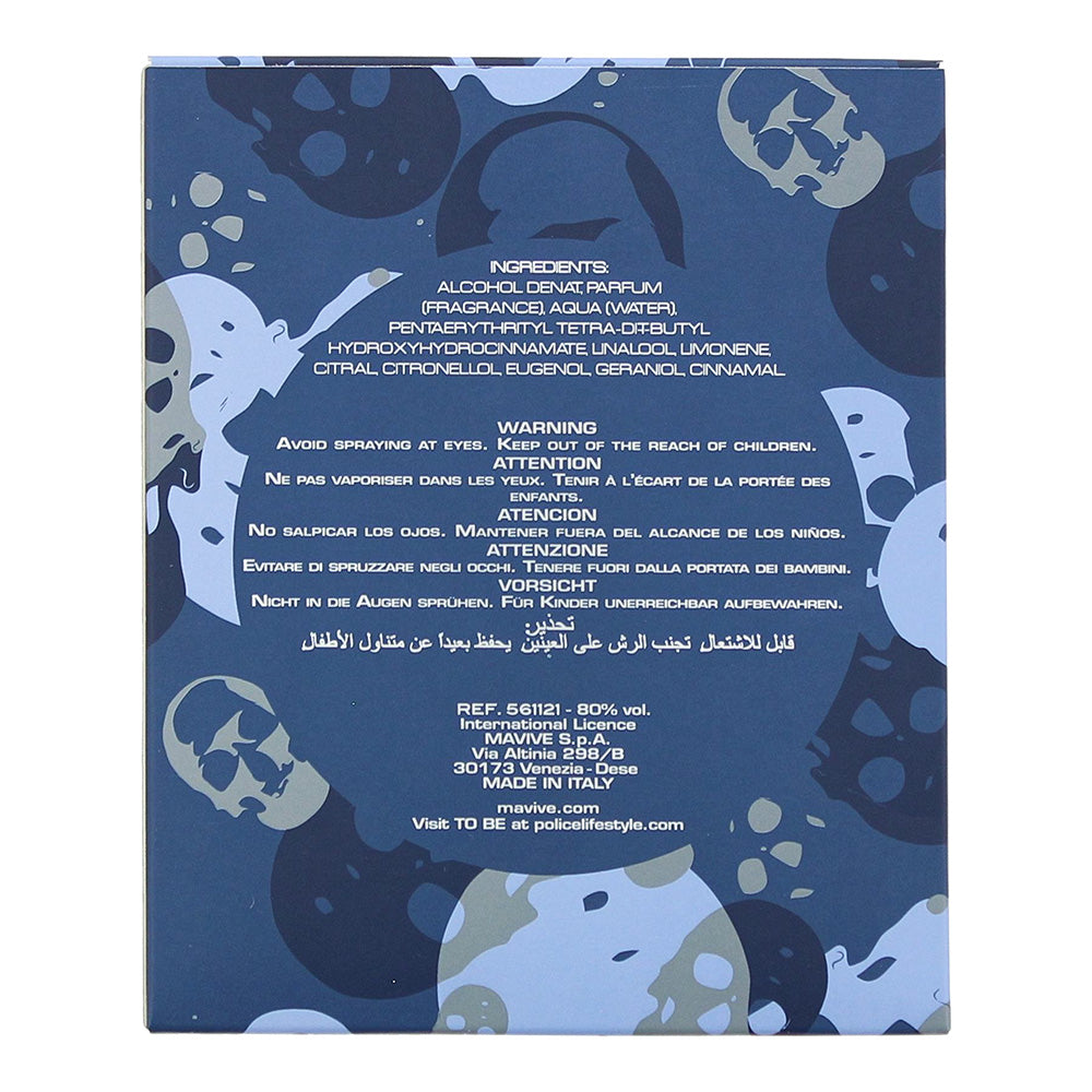 Police To Be Camouflage Blue Limited Edition Eau De Toilette 125ml