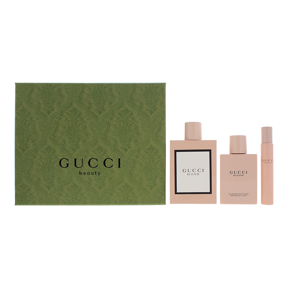 Gucci Bloom 3 Piece Gift Set: Eau de Parfum 100ml - Body Lotion 100ml - Roller B