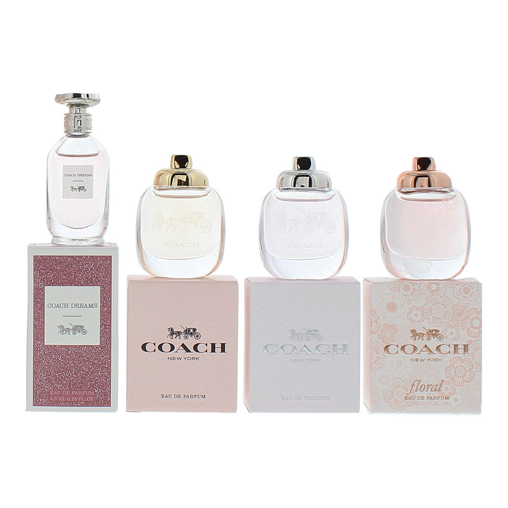 Coach 4 Piece Gift Set: Eau de Parfum 4.5ml - Eau de Toilette 4.5ml - Floral Eau - Product