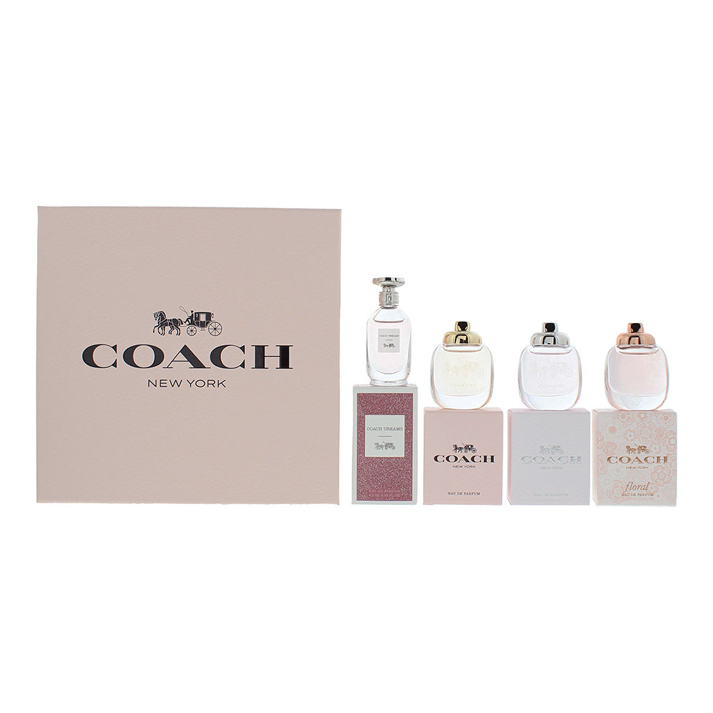 Coach 4 Piece Gift Set: Eau de Parfum 4.5ml - Eau de Toilette 4.5ml - Floral Eau