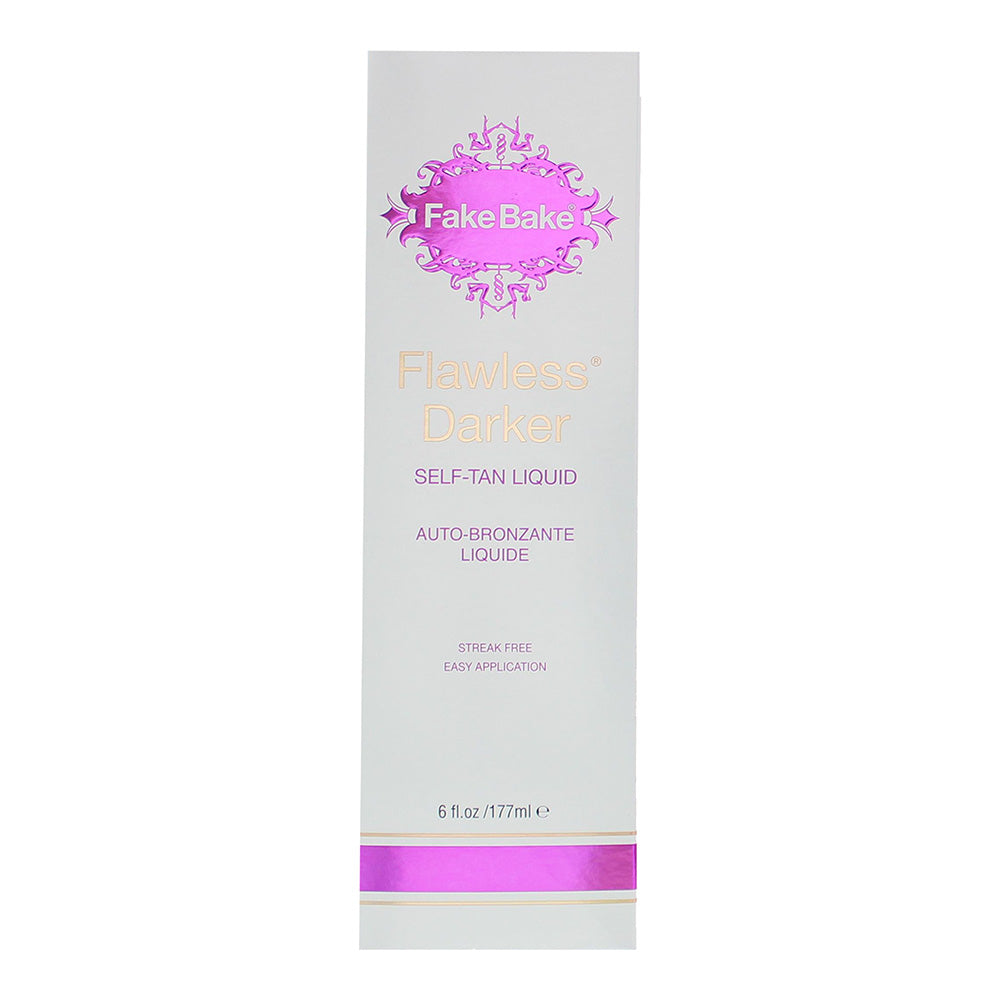 Fake Bake Flawless Darker Self-Tan Liquid 177ml & Application Mitt - Box
