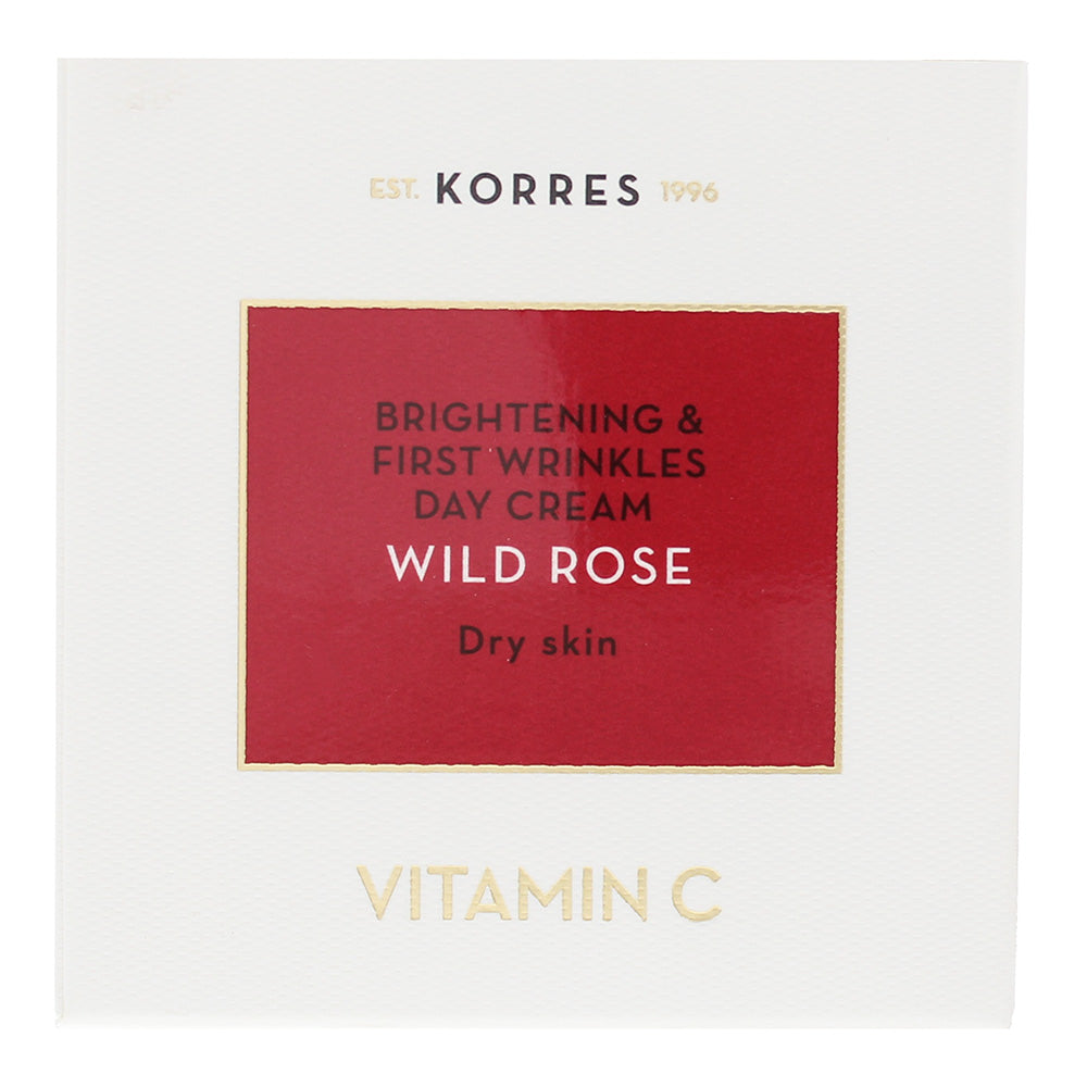 Korres Wild Rose Brightening & First Wrinkles Vitamin C Dry Skin Cream 40ml - Box