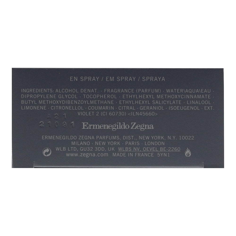 Ermenegildo Zegna Z Zegna Uomo Eau de Toilette 100ml - Ingredients