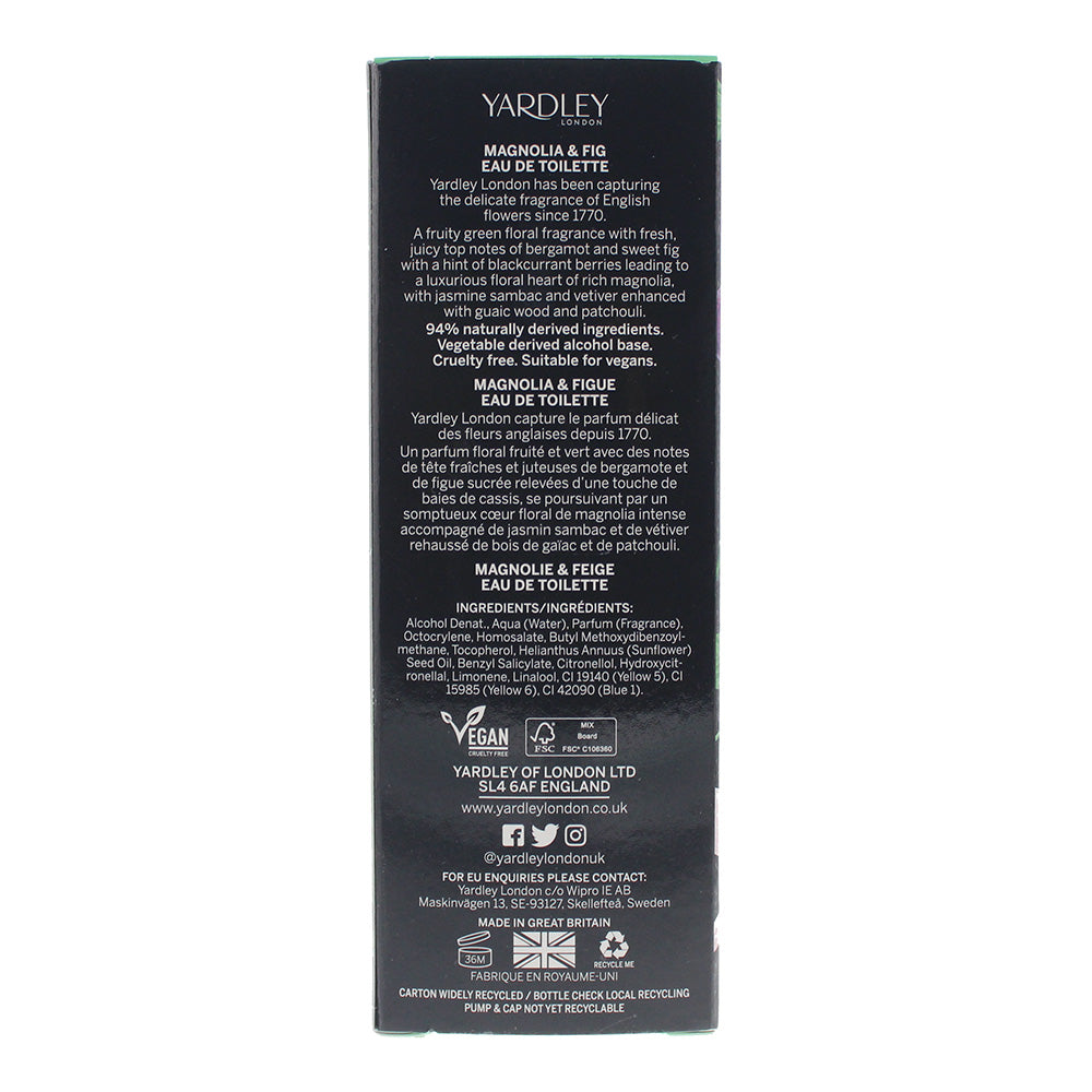 Yardley Magnolia & Fig Eau De Toilette 125ml
