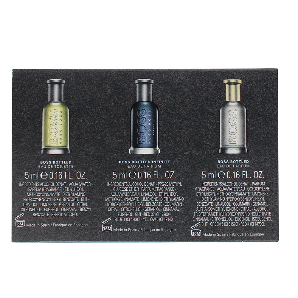 Hugo Boss Bottled 3 Piece Gift Set: Eau de Parfum 5ml Bottled Infinite- Eau de T