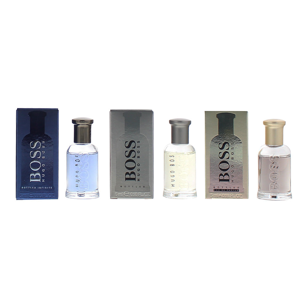 Hugo Boss Bottled 3 Piece Gift Set: Eau de Parfum 5ml Bottled Infinite- Eau de T - Product