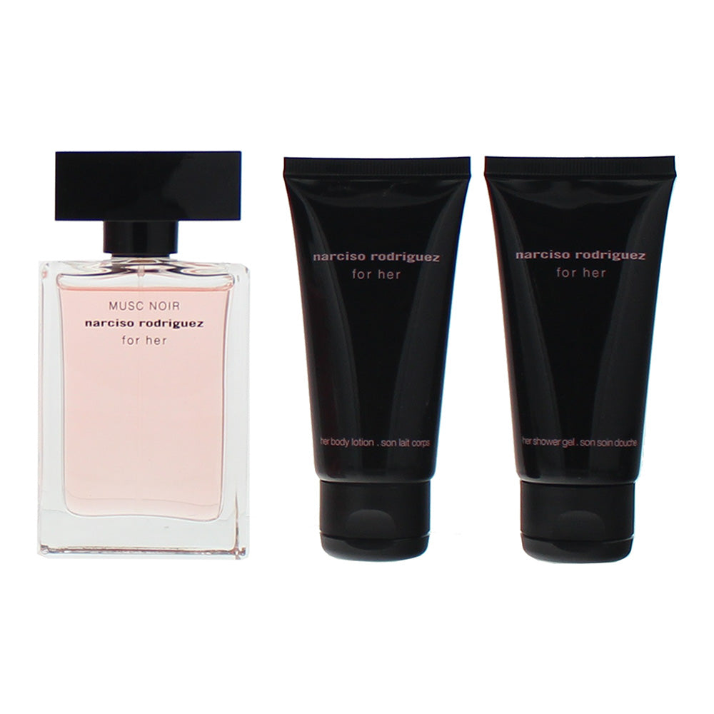 Narciso Rodriguez For Her Musc Noir 3 Piece Gift Set: Eau de Parfum 50ml - Body  - Product