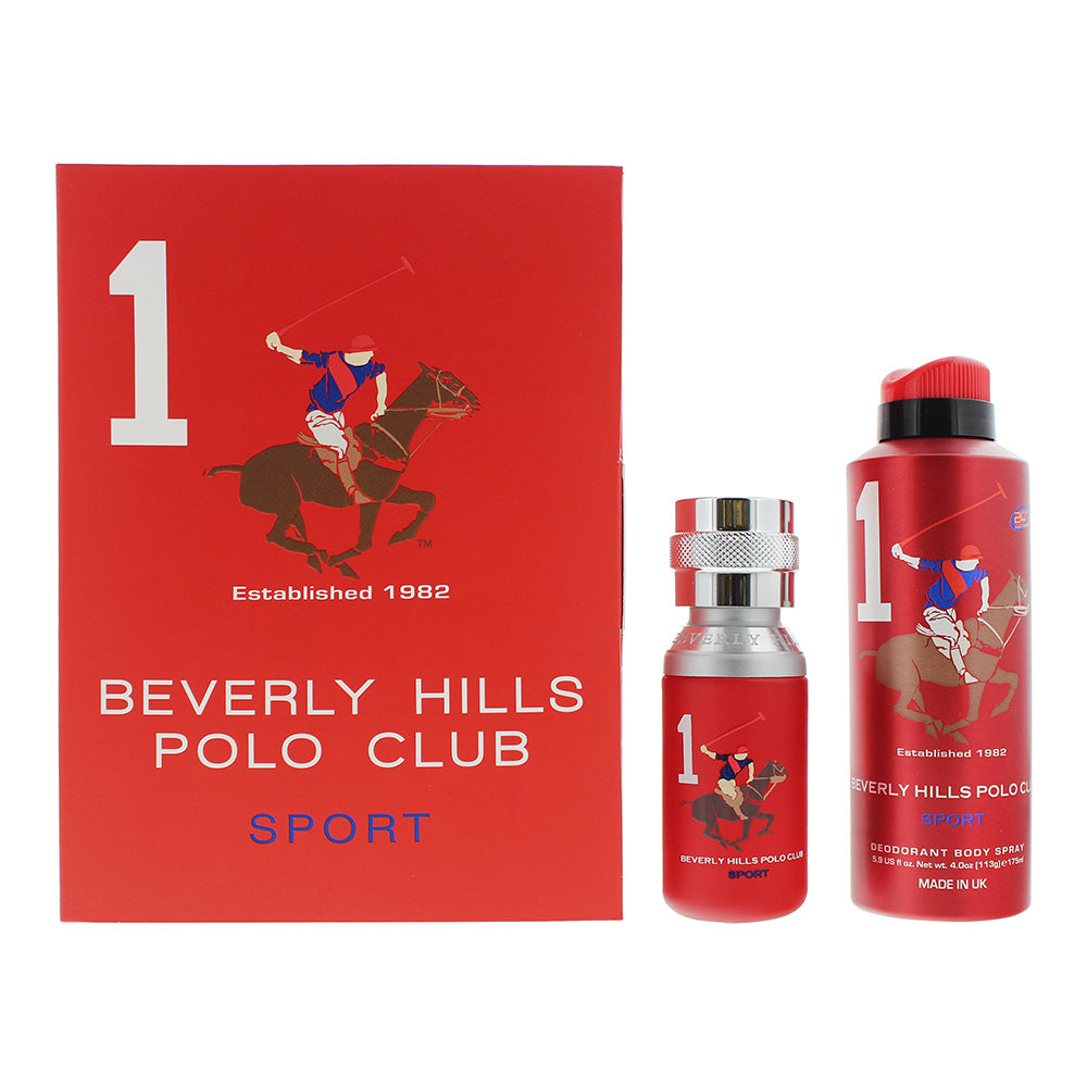 Beverly Hills Polo Club Sport 1 2 Piece Gift Set: Eau de Toilette 50ml - Deodorant Spray 175ml