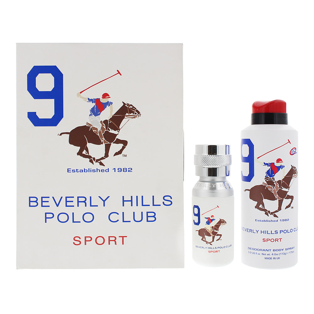 Beverly Hills Polo Club Sport 9 2 Piece Gift Set: Eau de Toilette 50ml - Deodorant Spray 175ml