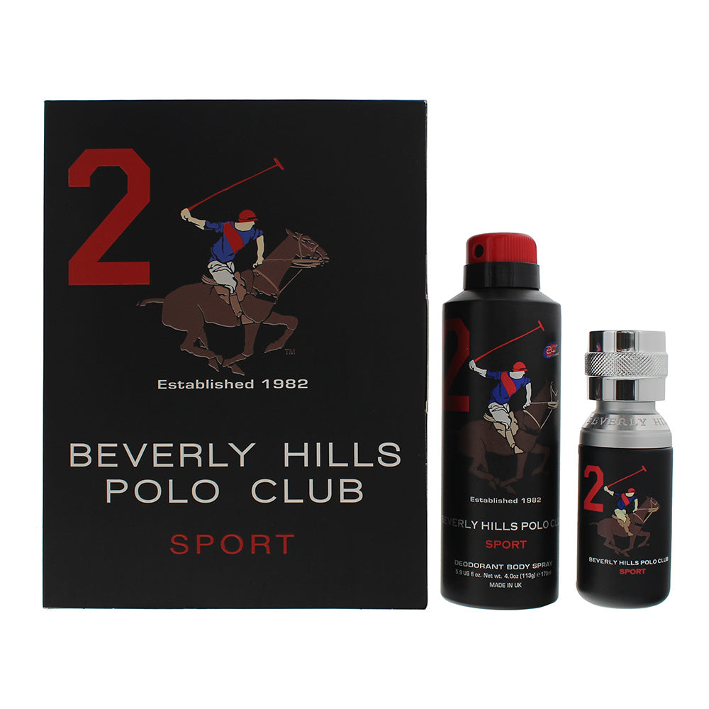 Beverly Hills Polo Club Sport 2 2 Piece Gift Set: Eau de Toilette 50ml - Deodora