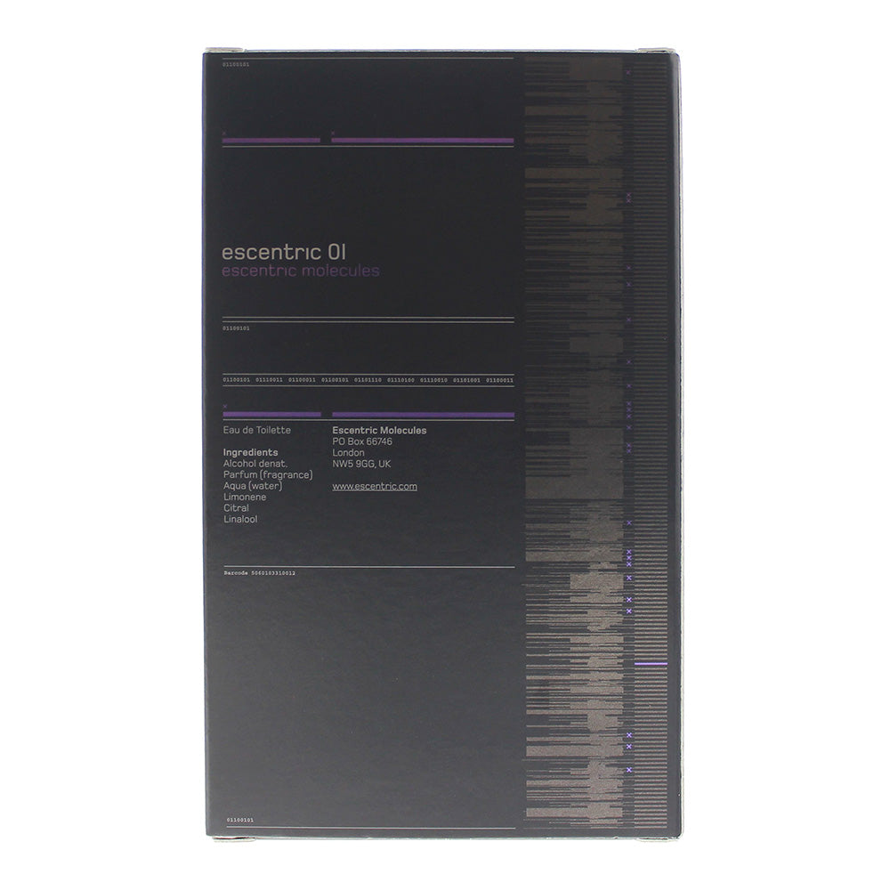 Escentric Molecules Escentric 01 Eau de Toilette 100ml - Ingredients