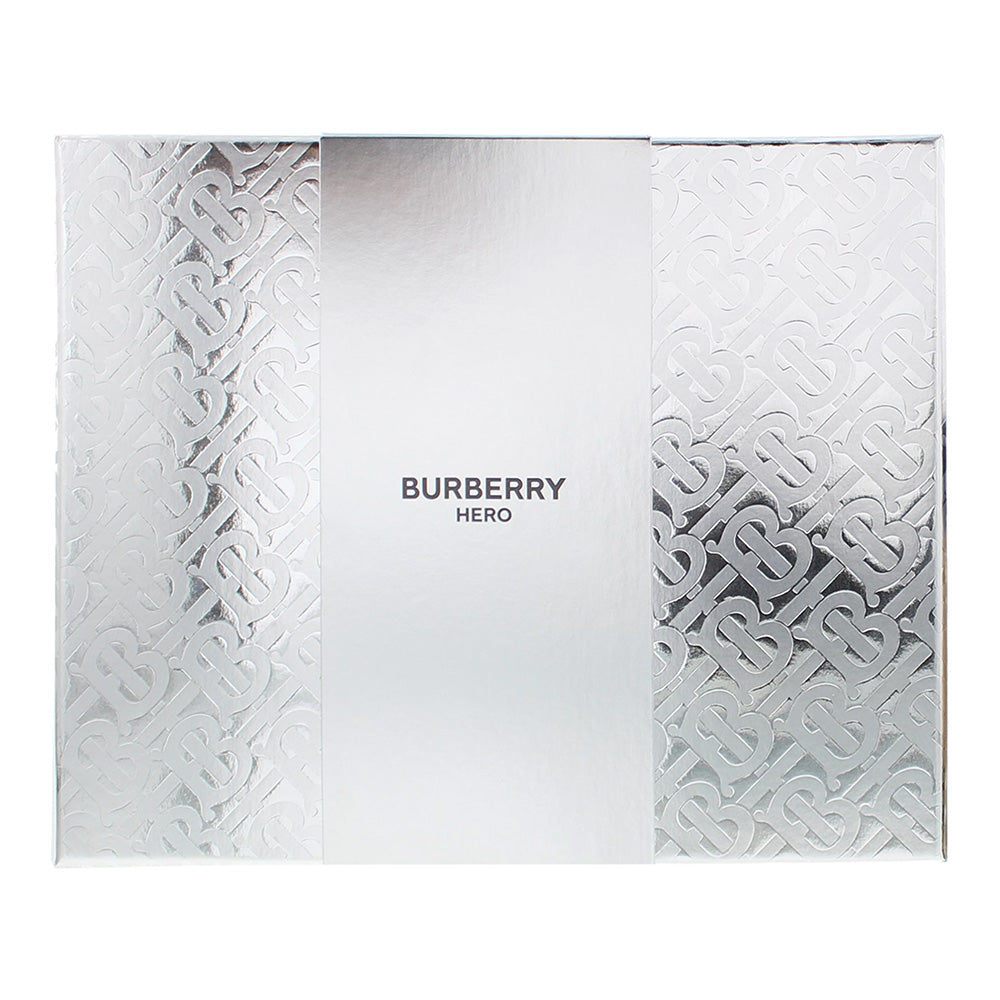 Burberry Hero 3 Piece Gift Set: Eau de Toilette 100ml - Body Wash 75ml - Eau de Toilette 7.5ml - Box