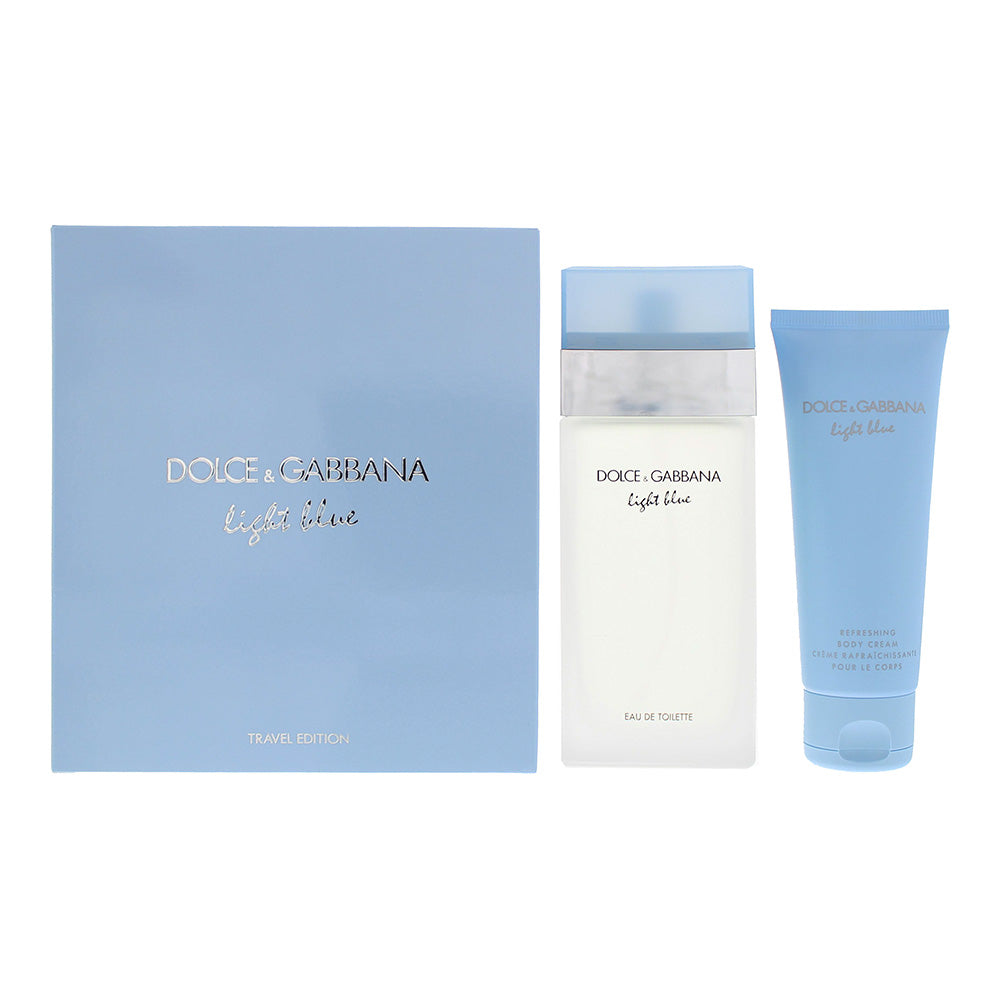 Dolce & Gabbana Light Blue 2 Piece Gift Set: Eau de Toilette 100ml - Body Cream 75ml