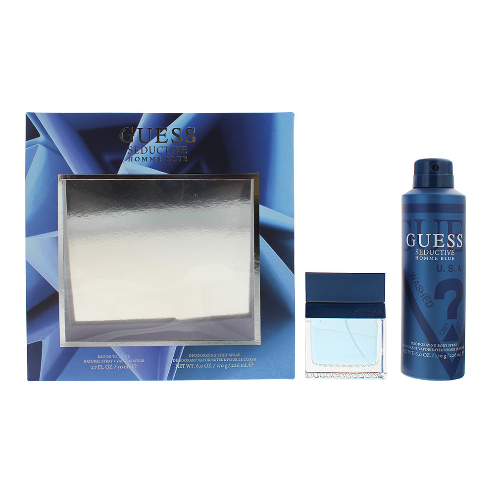 Guess Seductive Homme Blue 2 Piece Gift Set: Eau De Toilette 50ml - Body Spray 170g