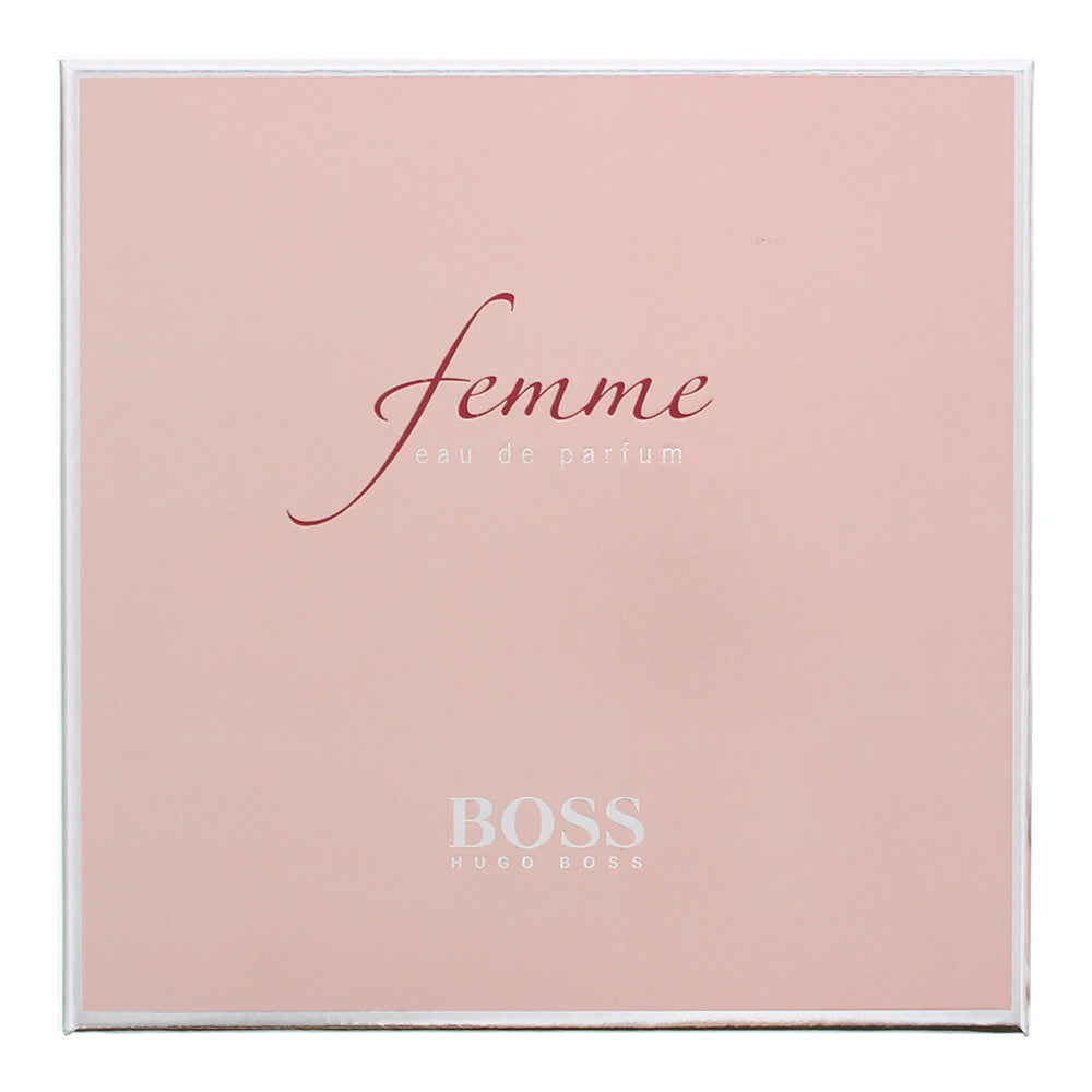 Hugo Boss Femme 3 Piece Gift Set: Eau de Parfum 50ml - Body Lotion 50ml - Shower Gel 50ml