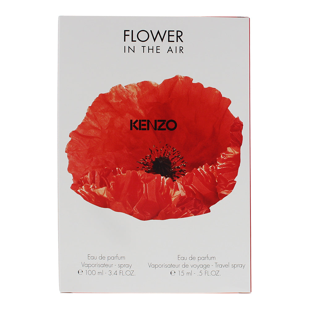 Kenzo Flower In The Air 2 Piece Gift Set: Eau de Parfum 100ml - Eau de Parfum 15 - Box