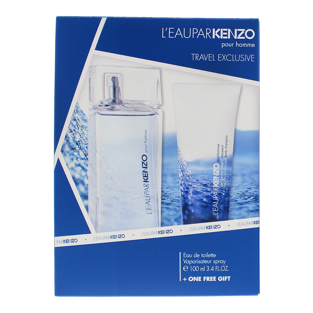 Kenzo L'eau Par Kenzo Pour Homme 2 Piece Gift Set: Eau de Toilette 100ml - Hair & Body Shampoo 75ml