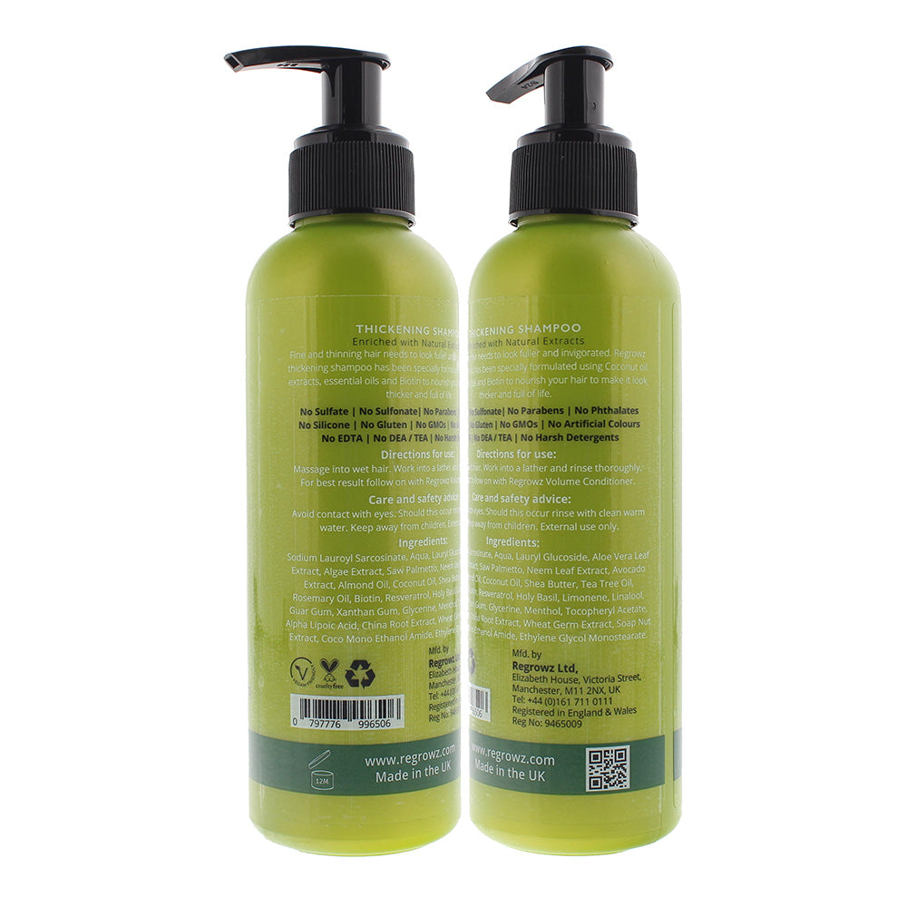 Regrowz Thickening Shampoo 225ml