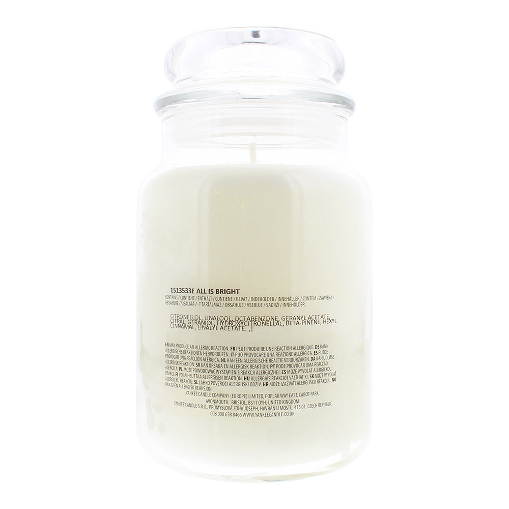 Yankee All Is Bright Candle 623g