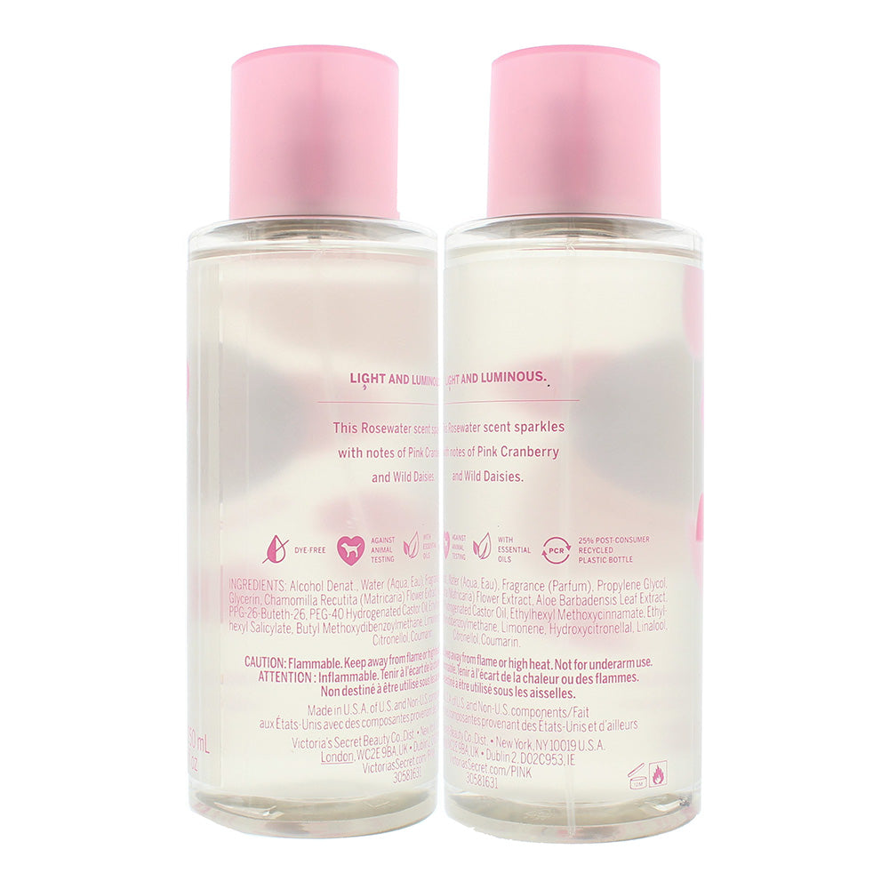 Victoria's Secret Pink Rosewater Sparkle Body Mist 250ml - Ingredients