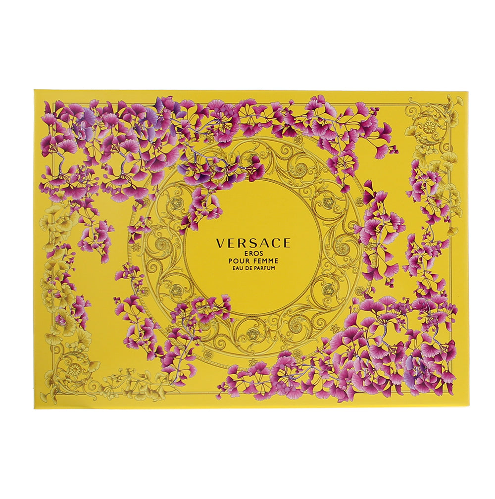 Versace Eros Pour Femme 4 Piece Gift Set: Eau de Parfum 100ml - Shower Gel 100ml - Box