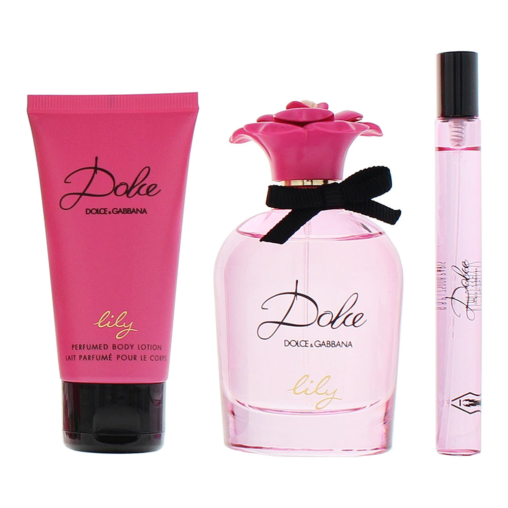 Dolce & Gabbana Dolce Lily 3 Piece Gift Set: Eau de Toilette 75ml - Eau de Toilette 10ml - Body Lotion 50ml - Product