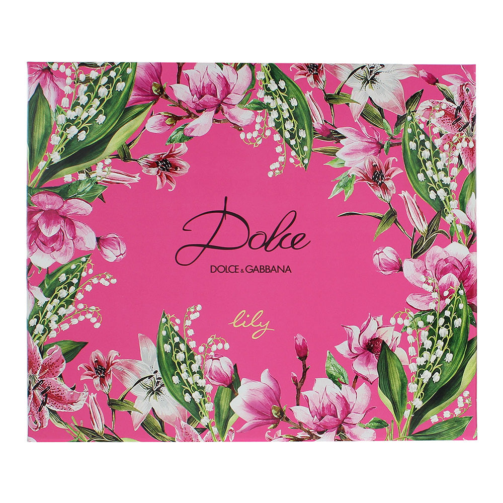Dolce & Gabbana Dolce Lily 3 Piece Gift Set: Eau de Toilette 75ml - Eau de Toilette 10ml - Body Lotion 50ml - Box
