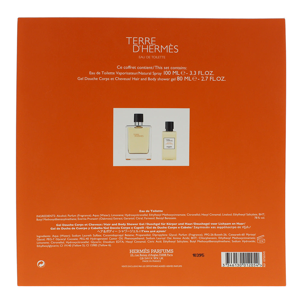 Hermès Terre D'hermès 2 Piece Gift Set: Eau de Toilette 100ml - Hair & Body Show
