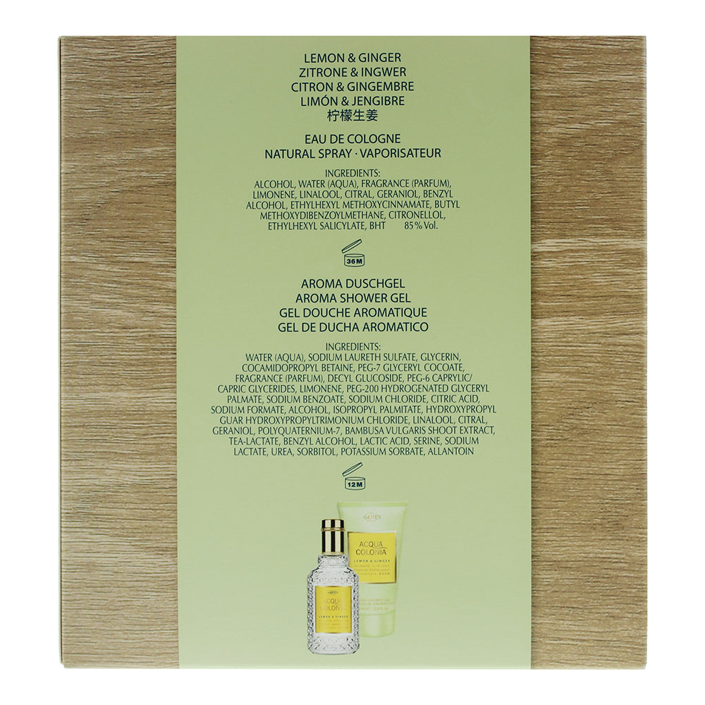 4711 Acqua Colonia Lemon & Ginger 2 Piece Gift Set: Eau de Cologne 50ml - Shower