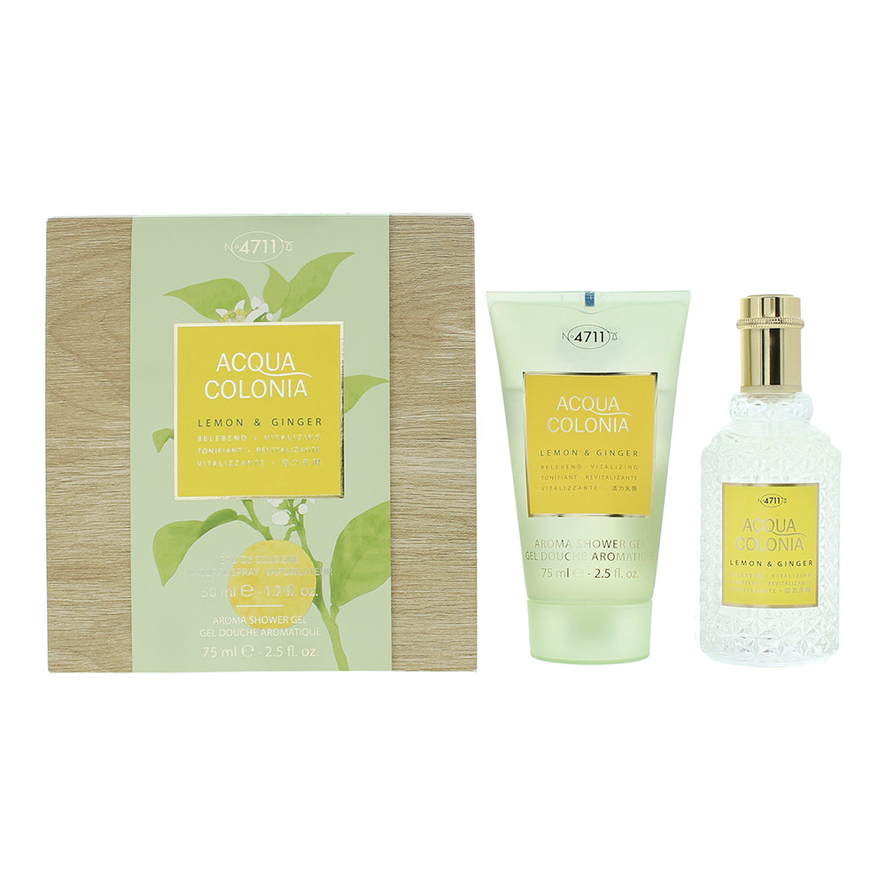 4711 Acqua Colonia Lemon & Ginger 2 Piece Gift Set: Eau de Cologne 50ml - Shower