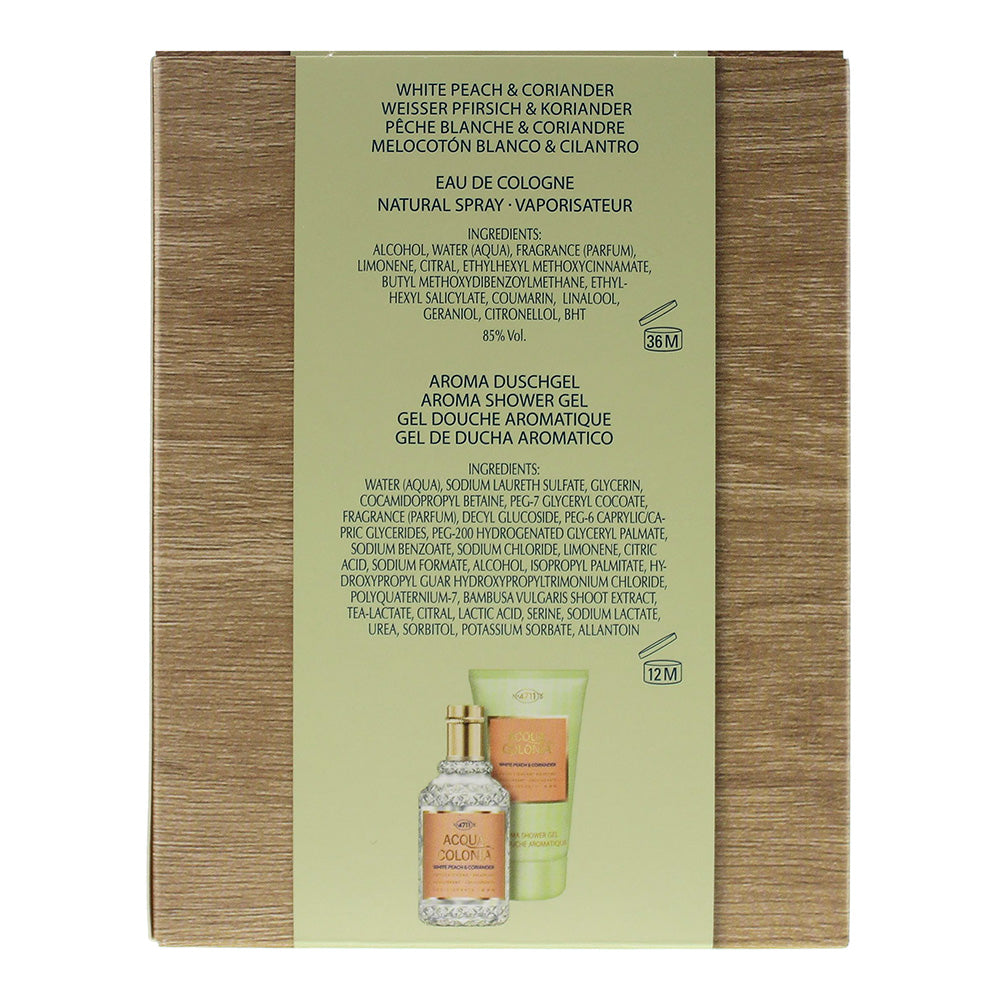 4711 Acqua Colonia White Peach & Coriander 2 Piece Gift Set: Eau de Cologne 50ml - Ingredients