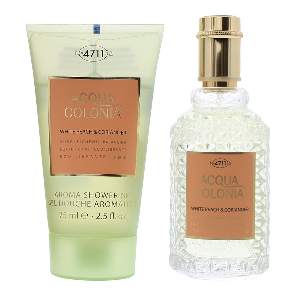 4711 Acqua Colonia White Peach & Coriander 2 Piece Gift Set: Eau de Cologne 50ml - Product