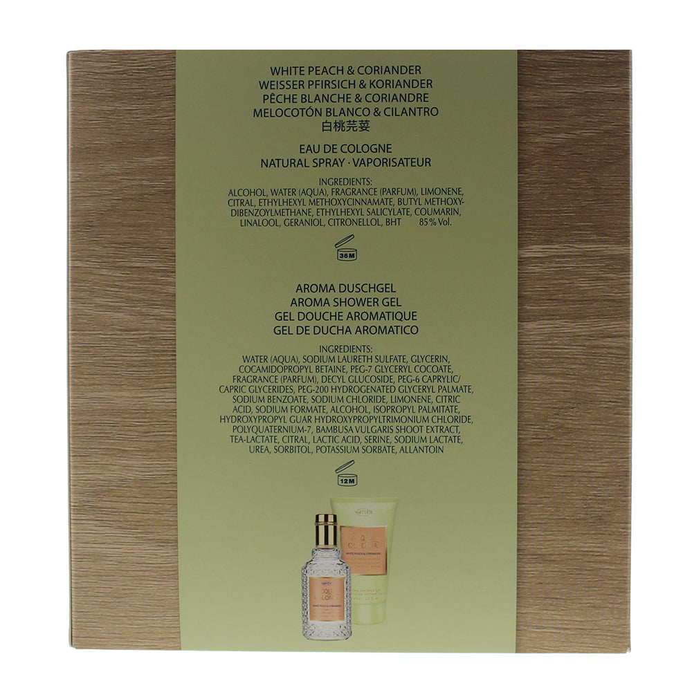 4711 Acqua Colonia White Peach & Coriander 2 Piece Gift Set: Eau de Cologne 50ml