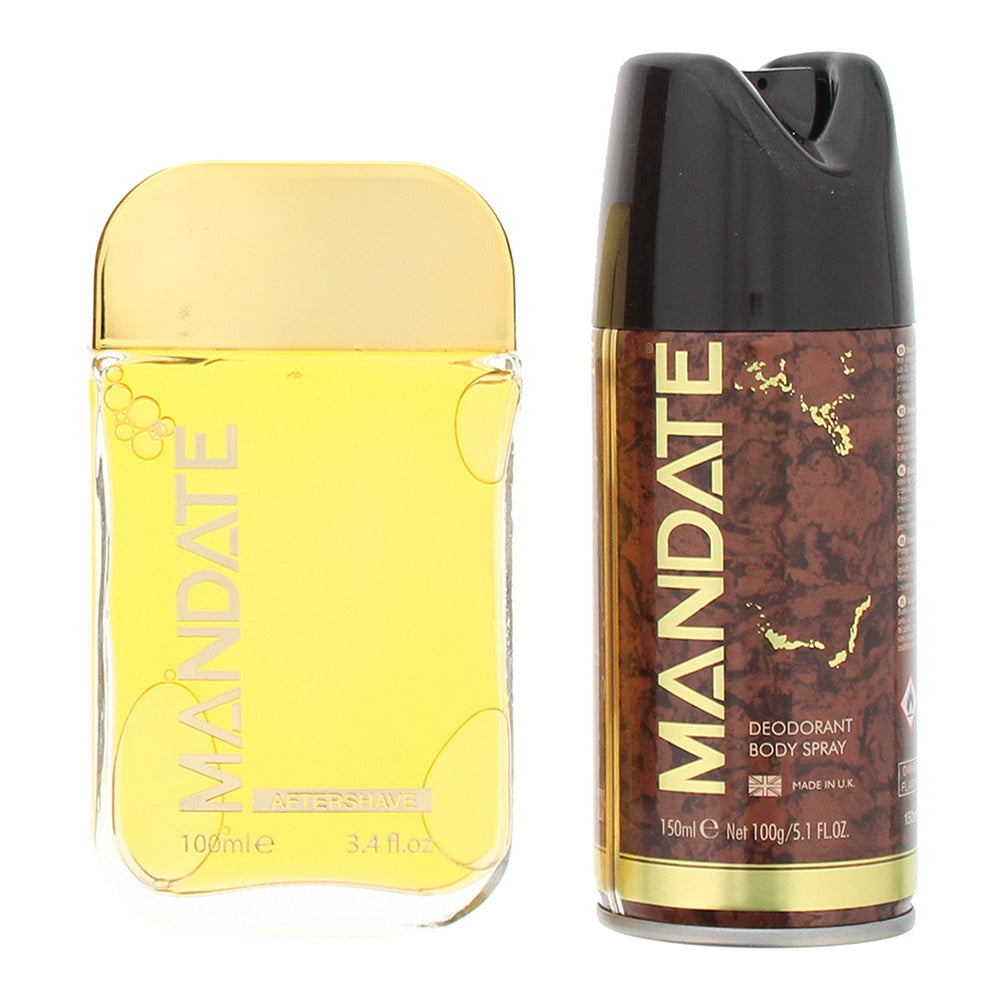 Mandate 2 Piece Gift Set: Aftershave 100ml - Body Spray 150ml - Product
