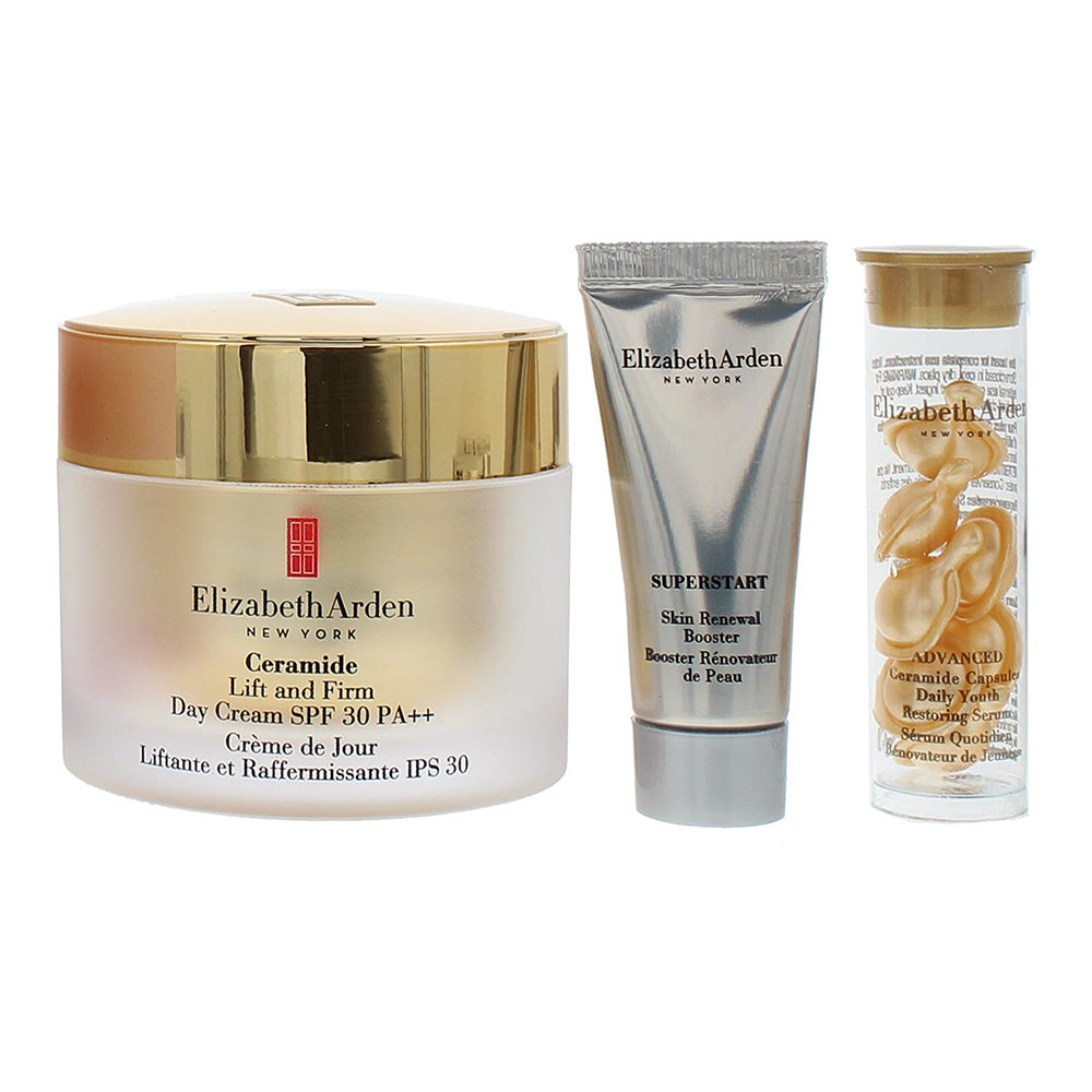 Elizabeth Arden Restore 3 Piece Gift Set: Ceramide SPF 30 PA++ Day Cream 50ml -  - Product