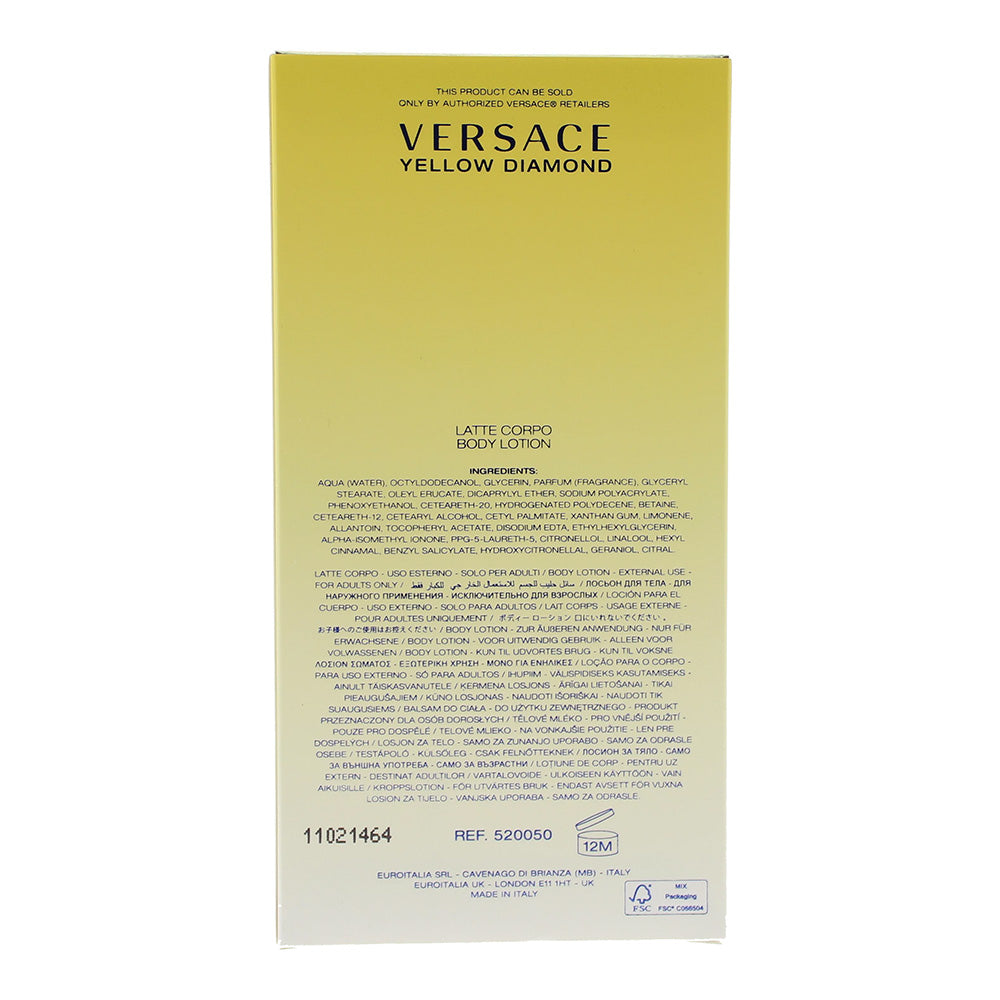 Versace Yellow Diamond Perfumed Body Lotion 200ml
