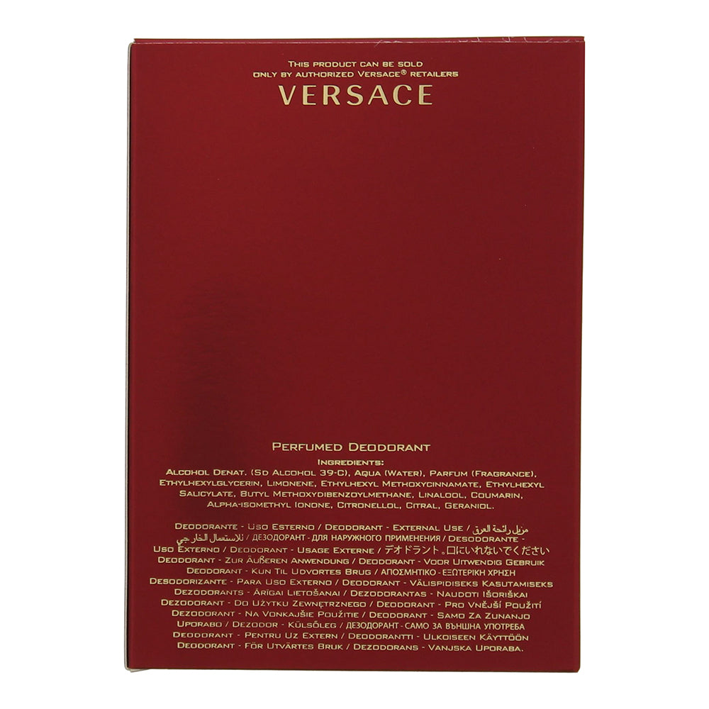 Versace Eros Flame Perfumed Deodorant Spray 100ml Glass Bottle