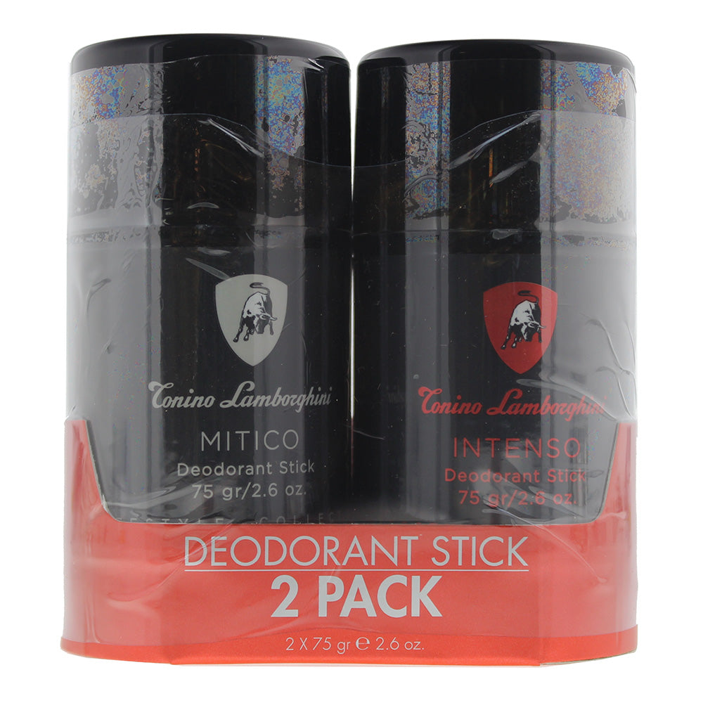 Tonino Lamborghini 2 Piece Gift Set: Intenso Deodorant Stick 75g - Mitico Deodorant Sti