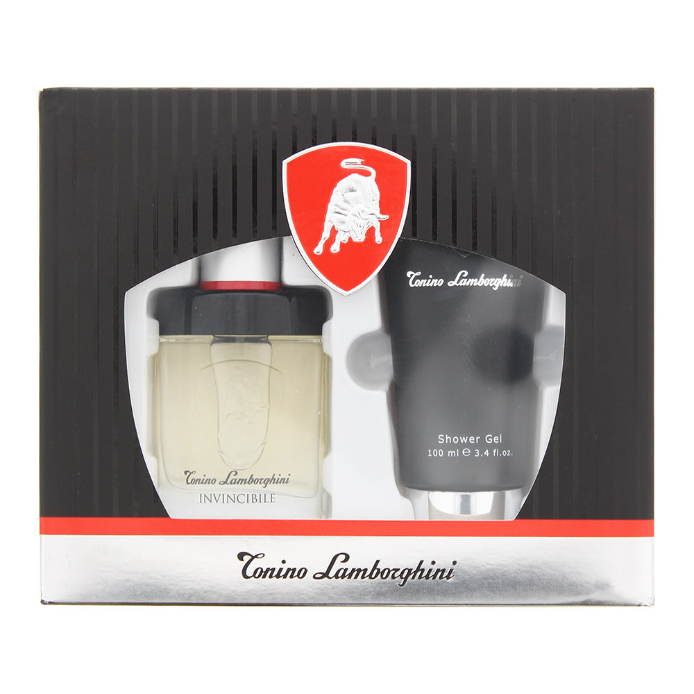 Tonino Lamborghini Invincibile 2 Piece Gift Set: Eau de Toilette 40ml - Shower G
