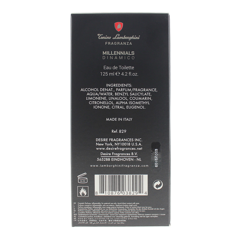 Lamborghini Millennials Dinamico Eau De Toilette 125ml
